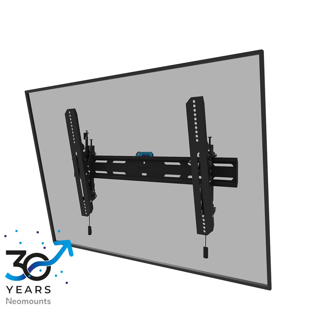 Neomounts LEVEL-850 WL35S-850BL16 Neigbare TV-Wandhalterung - 42-86" - max 60 kg - VESA 100x100-600x400 - T 3,5 cm - Nivellierung - abschließbar (inkl. Anti-Diebstahl-Schraube, exkl. Schloss) - Rapid Install-Modell inkl. Befestigungsschablone - schwarz