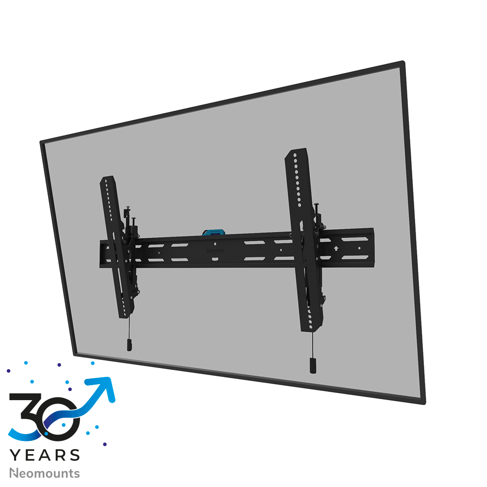 Neomounts LEVEL-850 WL35S-850BL18 Neigbare TV-Wandhalterung - 43-86" - max 60 kg - VESA 100x100-800x400 - T 3,5 cm - Nivellierung - abschließbar (inkl. Anti-Diebstahl-Schraube, exkl. Schloss) - Rapid Install-Modell inkl. Befestigungsschablone - schwarz