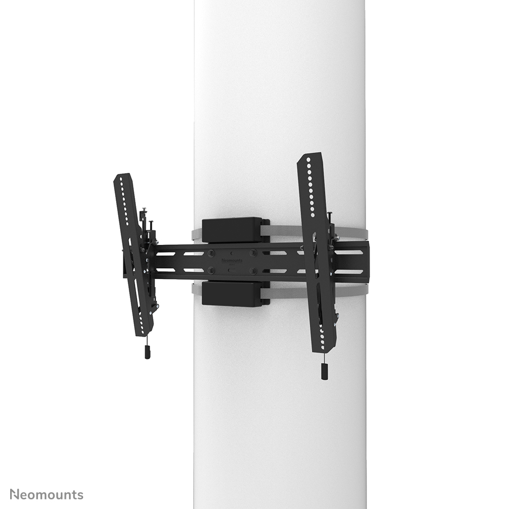 Neomounts WL35S-910BL16 Neigbare TV-Säulenhalterung - 40-75" - max 50 kg - VESA 300x100-600x400 - geeignet für Ø 25-100 cm - T 6,9 cm - Nivellierung - abschließbar (inkl. Anti-Diebstahl-Schraube, exkl. Schloss) - schwarz