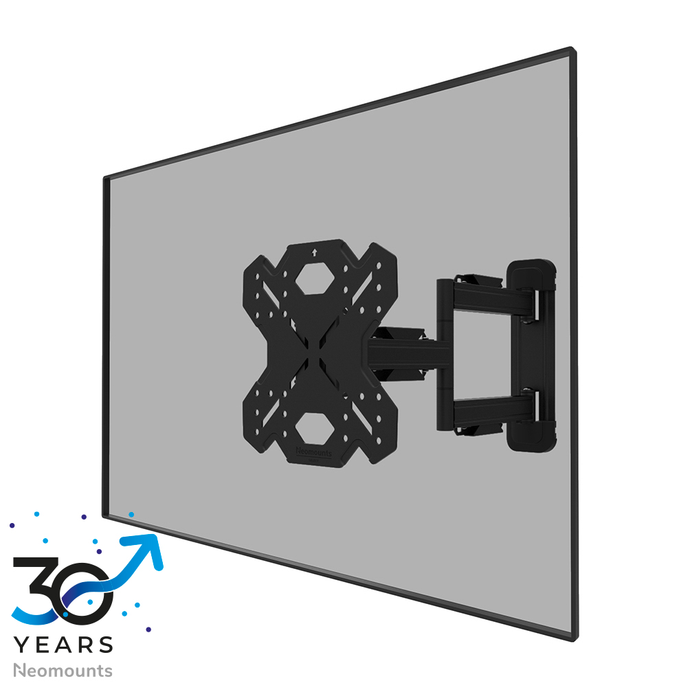 Neomounts LEVEL-850 WL40S-850BL12 Voll bewegliche TV-Wandhalterung - 32-55" - max 40 kg - VESA 100x100-200x200 - T 4,7-55,5 cm - Nivellierung - Rapid Install-Modell inkl. Befestigungsschablone - schwarz