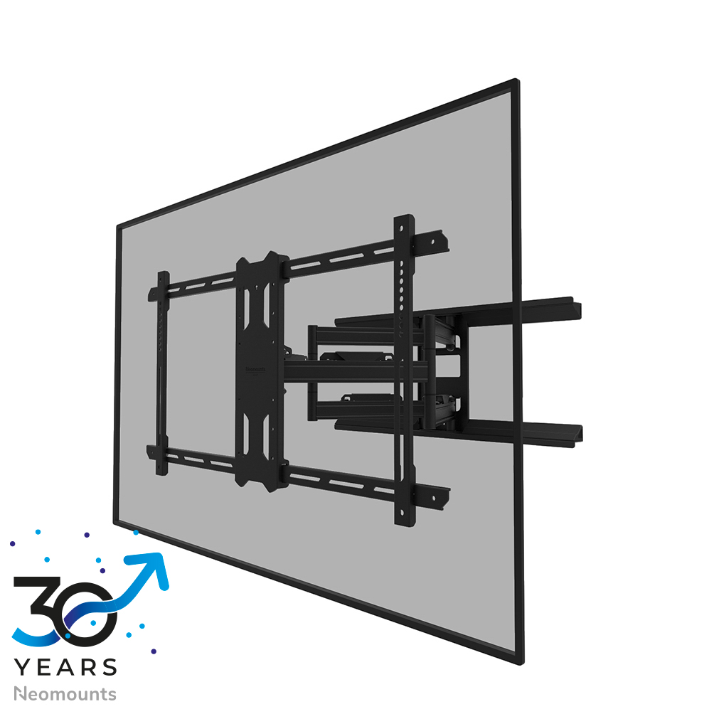 Neomounts LEVEL-850 WL40S-850BL18 Voll bewegliche TV-Wandhalterung - 43-86" - max 60 kg - VESA 200x100-800x400 - T 5-61 cm - Nivellierung - Rapid Install-Modell inkl. Befestigungsschablone - schwarz