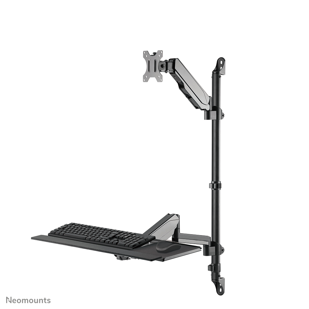 Neomounts WL90-325BL1 Sitz-Steh-Arbeitsplatz-Wand - 17-32" - 1-9 kg (Curved 6 kg) - Gasfeder - schwarz