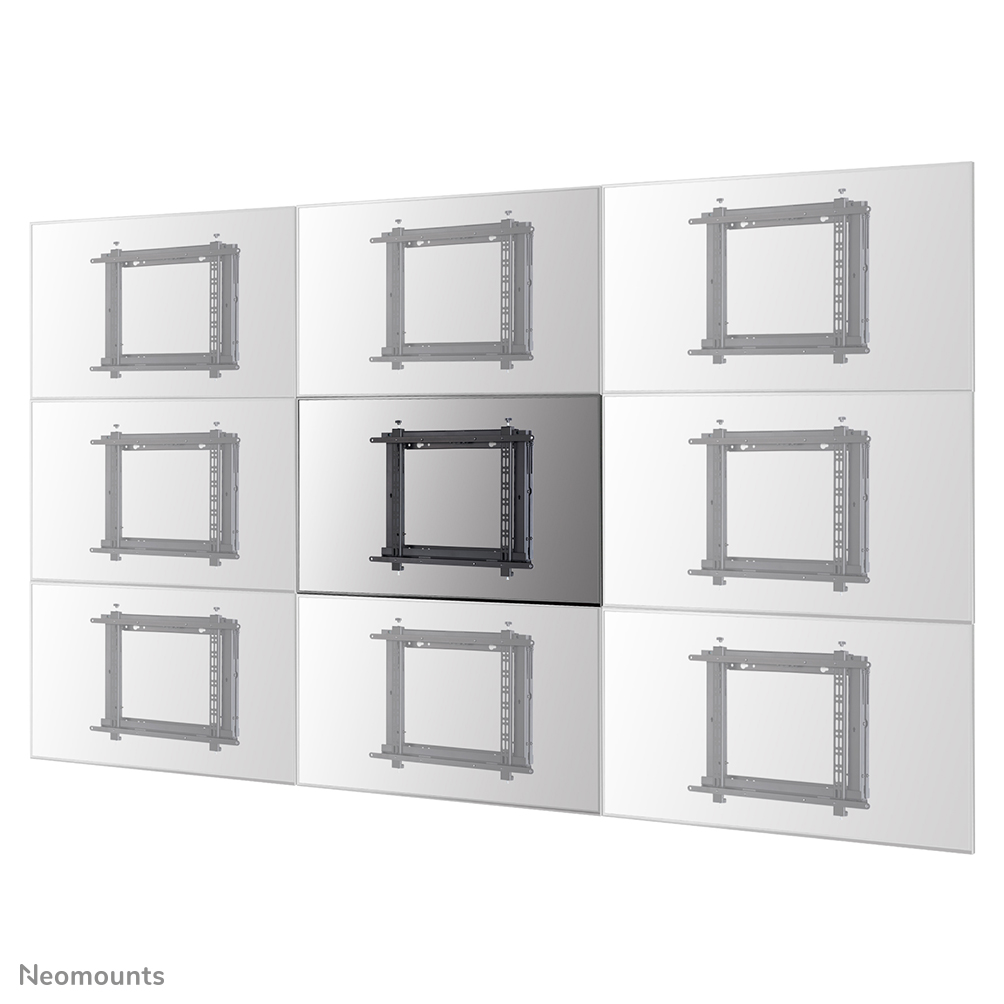 Neomounts WL95-800BL1 Videowall-Wandhalterung - 42-70" - max 35 kg - VESA 200x200-600x400 - T 7,8-26,6 cm - Push-to-Pop-out - Feinjustierung - Quer- und Hochformat - schwarz